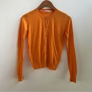COS orange lightweight cardigan